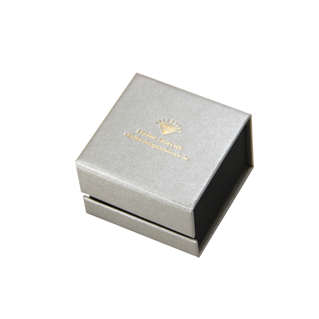 rosa Turmalin Ring 12x5 mm (Sterling Silber 925) Goldeinfassung