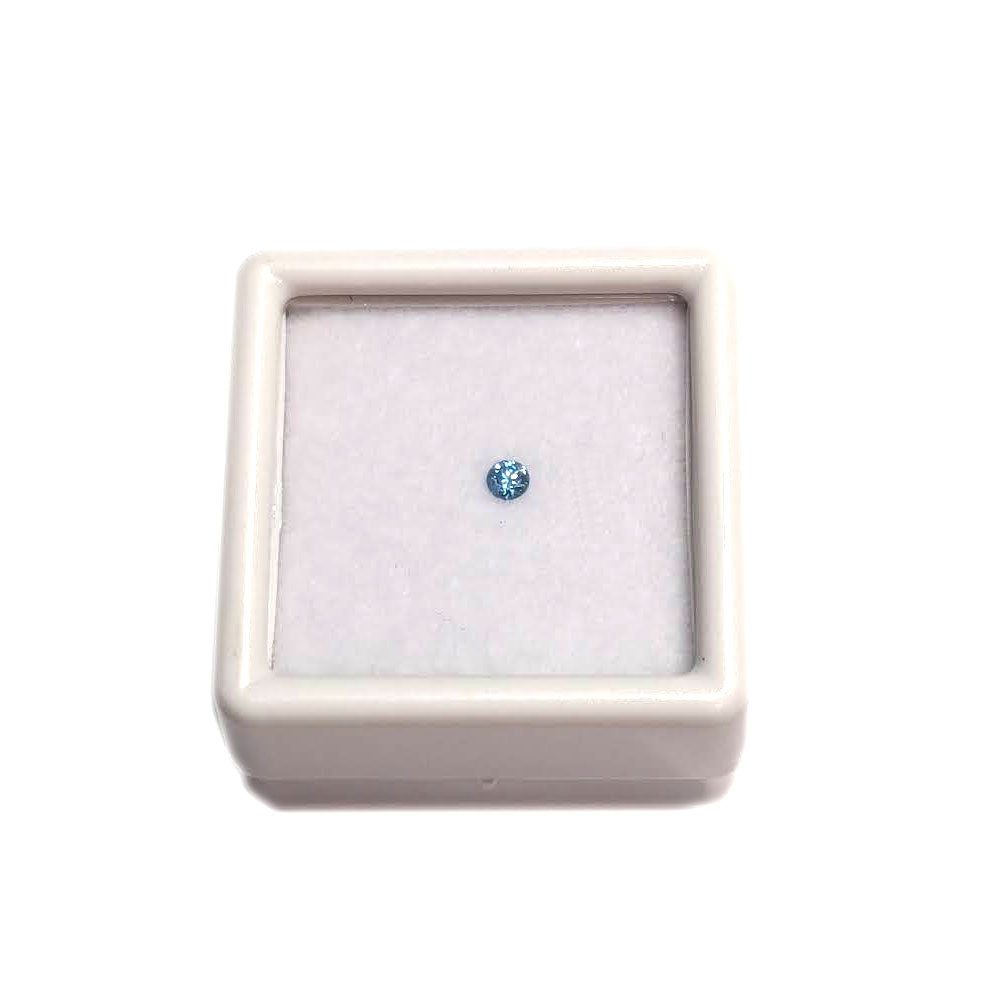 1 blauer Diamant Brillant (IceBlue) 0,055 Karat