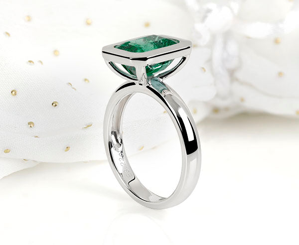 Ring Platin (PT950) mit Smaragd