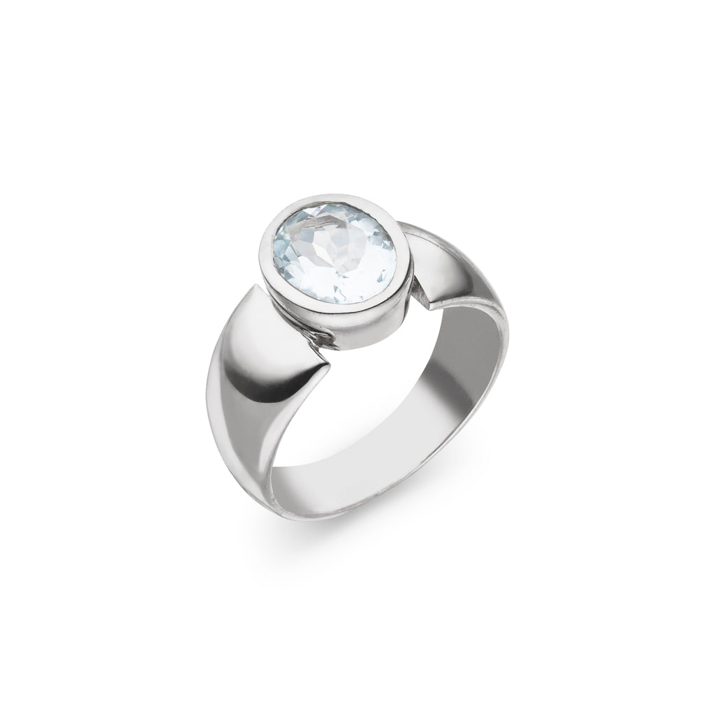 Aquamarin Ring 11x9 mm (Sterling Silber 925)