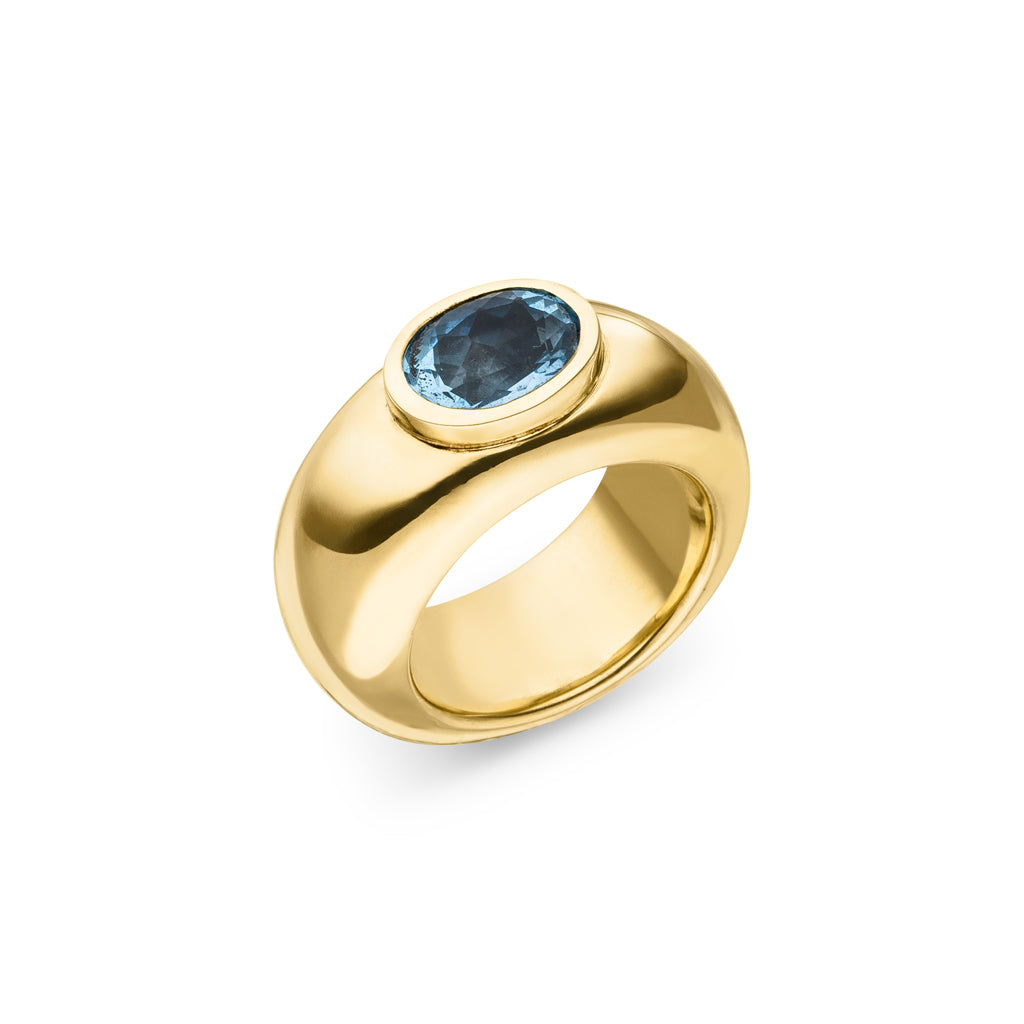 Aquamarin Ring "Heavy" 3,15 ct. (Gelbgold 585)