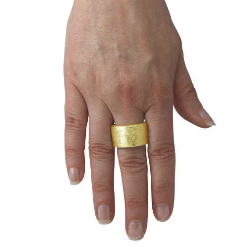 Silber Ring "Simple" 15 mm (Sterling Silber 925 vergoldet)