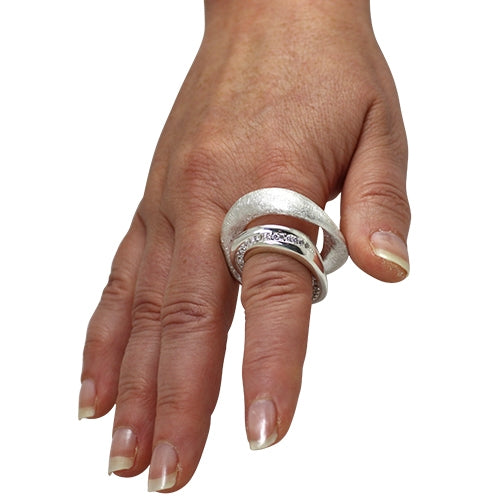 Silber Ring "Swing" (Sterling Silber 925) auch für Zeigefinger und Daumen