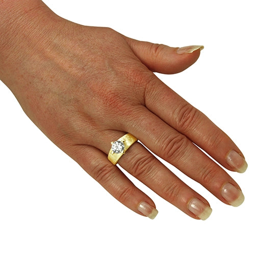 Silber Ring "Krönchen" (Sterling Silber 925 vergoldet)