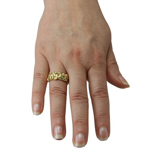 Gold Ring "Nuggets" mit 1,0 ct. Diamanten (Gelbgold 585)