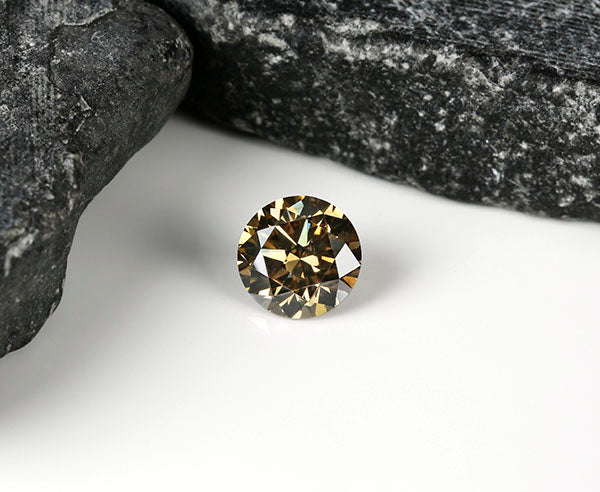 Champagner (Natur) Diamant Brillant VS - 2,01 Karat - 7,82 mm "chocolate"
