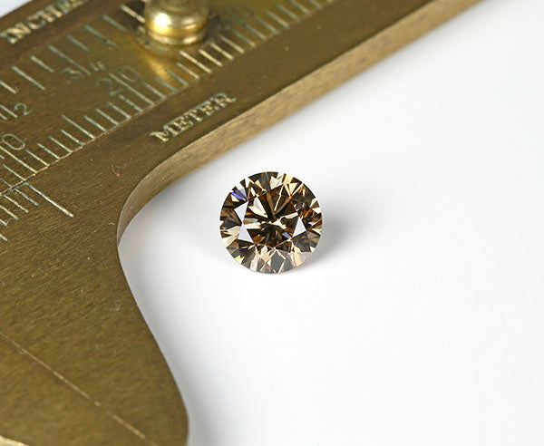 Champagner (Natur) Diamant Brillant - SI - 1,04 Karat - 6,3 mm