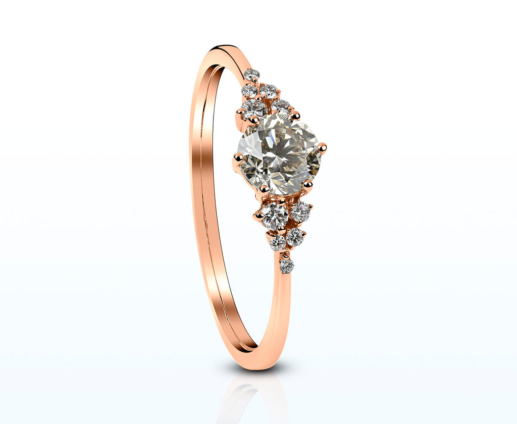 Ring-Duo mit Diamanten (Rosegold 750)