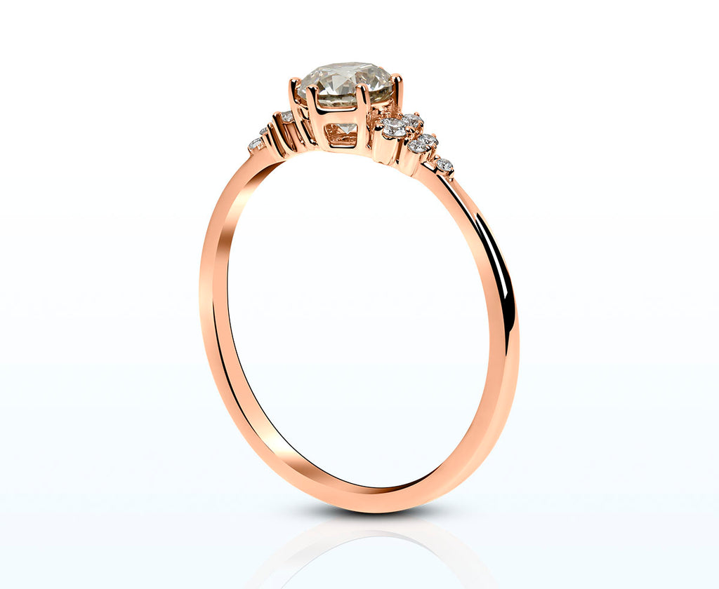 Ring-Duo mit Diamanten (Rosegold 750)