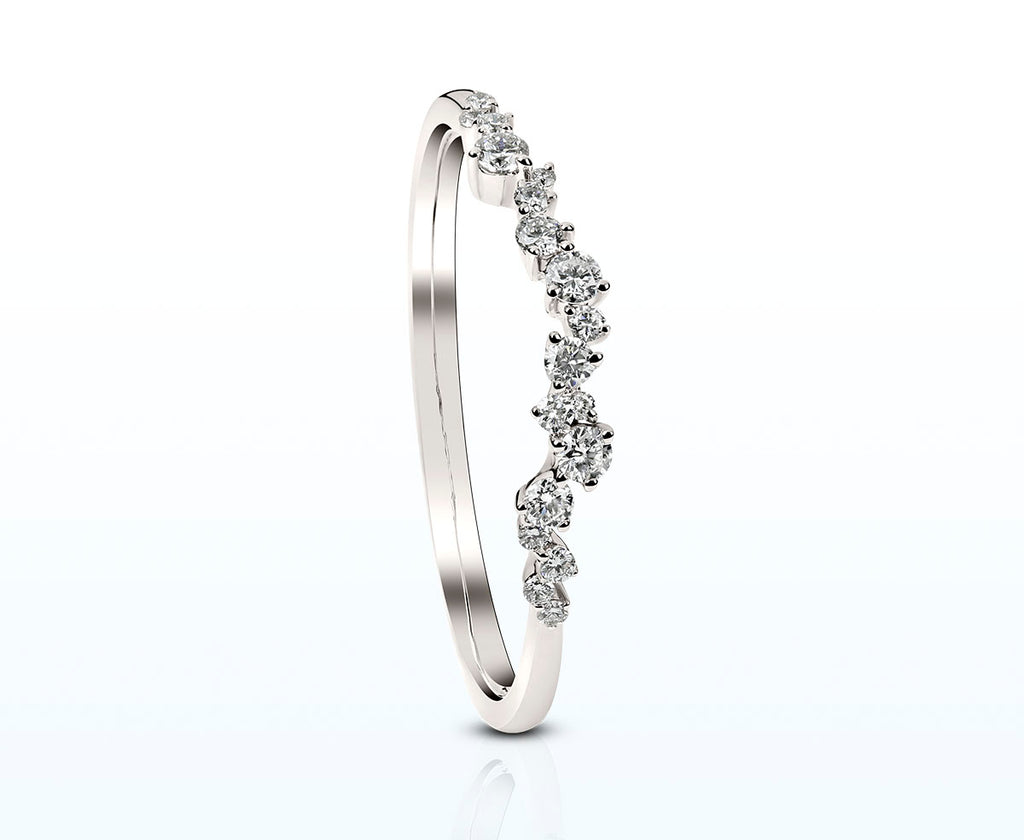 Ring-Duo mit pink Turmalin und Diamanten (Weißgold 750)