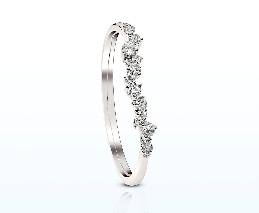 Ring-Duo mit pink Turmalin und Diamanten (Weißgold 750)