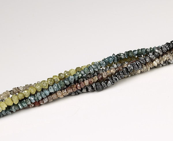 grüne Roh-Diamanten-Kette "Diamond Rock" (Sterling Silber 925)