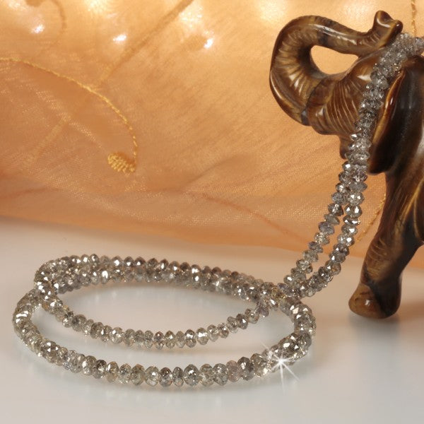 braune Diamanten Kette 22,9 Karat (Gelbgold 585) Naturfarben