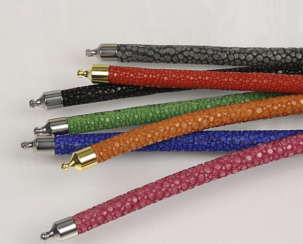 Bajonett Wechselcollier Rochenleder STEEL