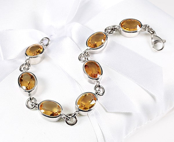 Citrin Armband 14x10 mm (Sterling Silber 925)