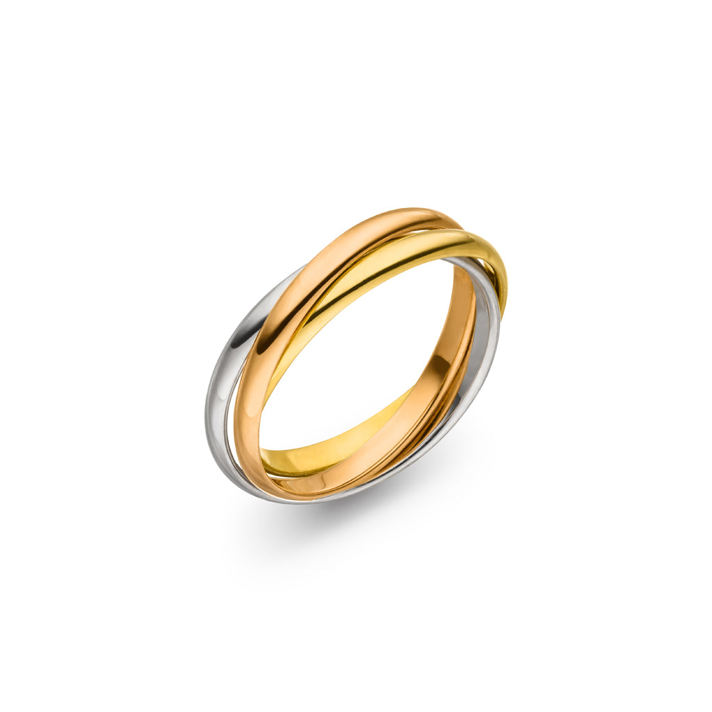 Dreierring 4 mm (Gelbgold, Weißgold, Rosègold 750)