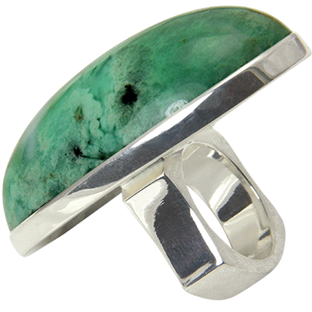Lemon Chrysopras Ring 55x33 mm (Sterling Silber 925)
