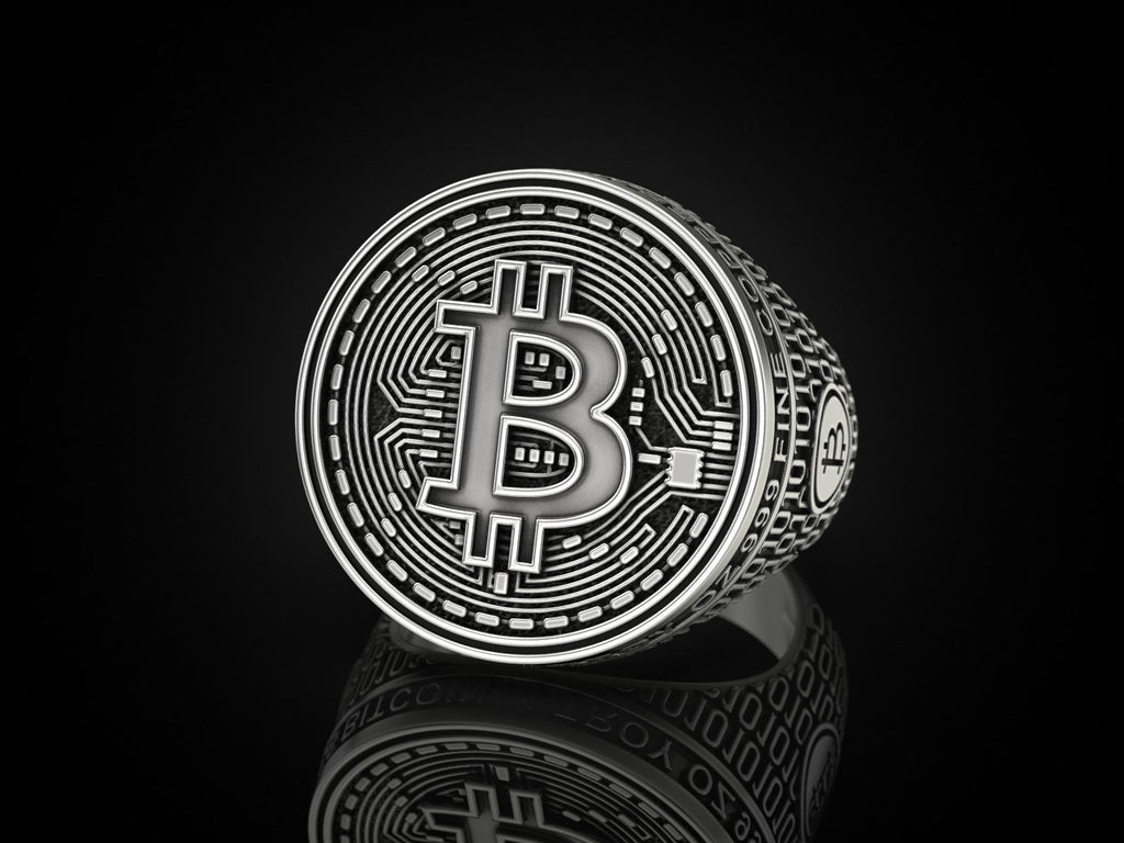 Bitcoin Ring aus Cobalt-Chrom