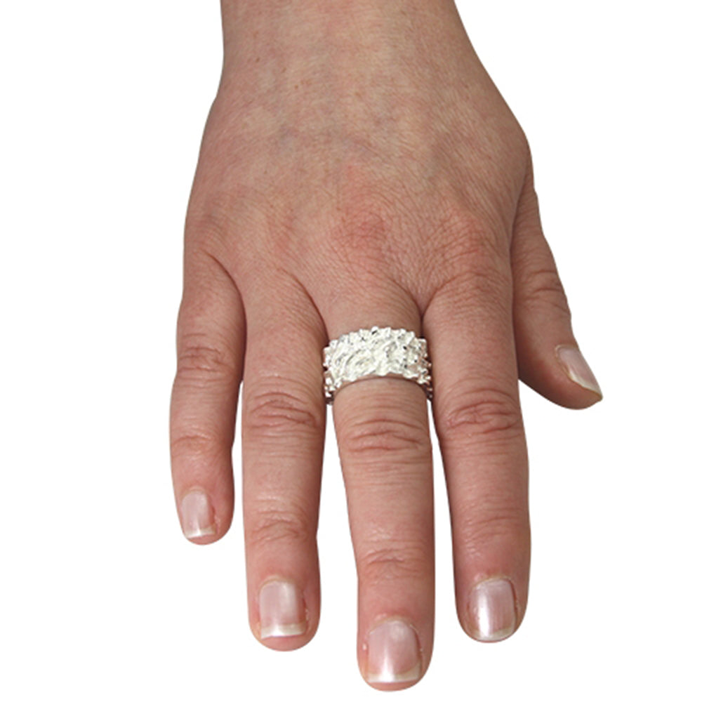 Silber Ring "Nugget" 12 mm (Sterling Silber 925)