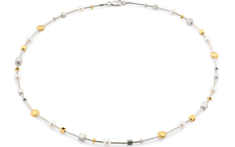 Design Collier "Bicolor" (Sterling Silber 925) Zuchtperlen