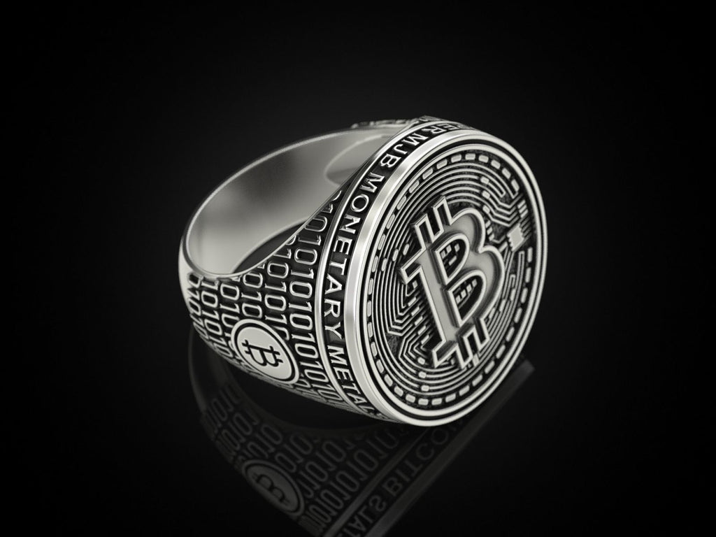Bitcoin Ring aus Cobalt-Chrom