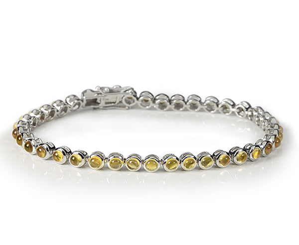 Citrin Armband 3 mm (Sterling Silber 925)