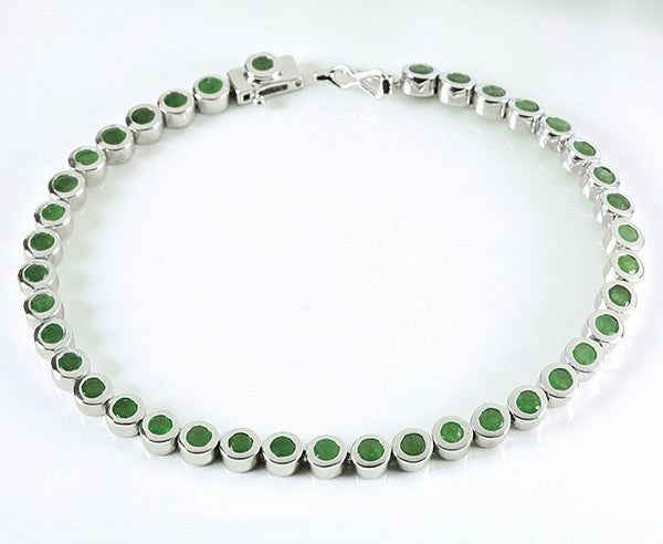 Smaragd Armband 3 mm (Sterling Silber 925)