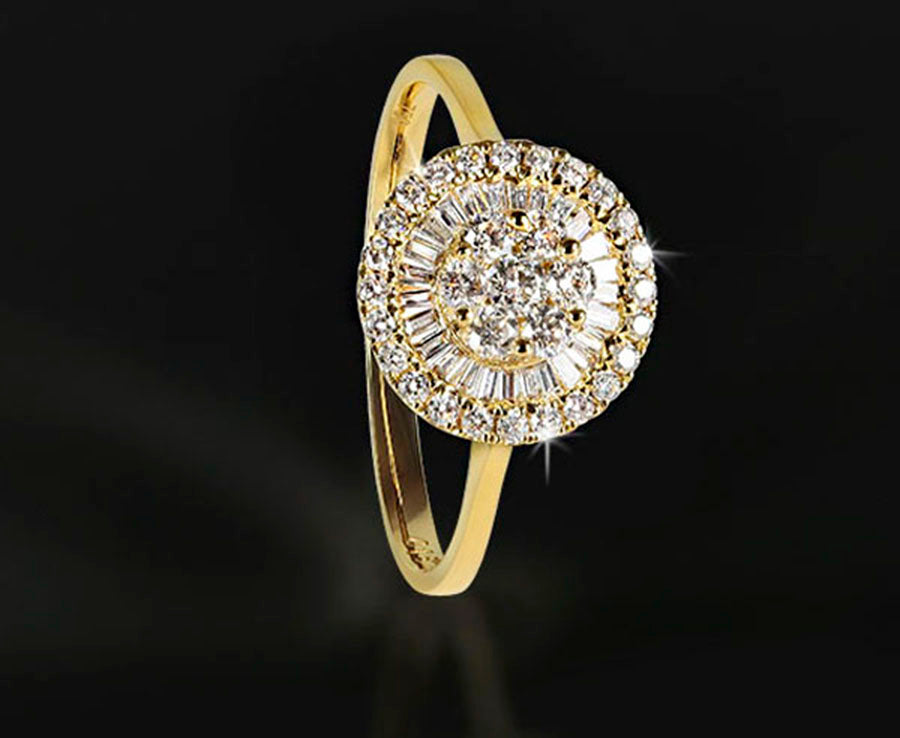 Goldring mit Brillanten 0,48 ct. (Gelbgold 750)