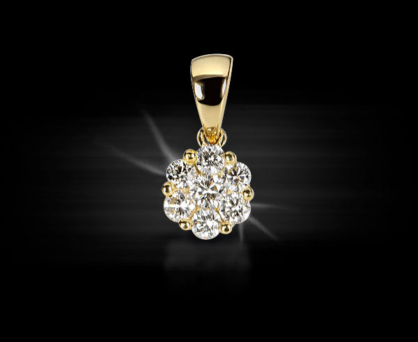 Anhänger ROUND mit Brillanten (Gelbgold 750)