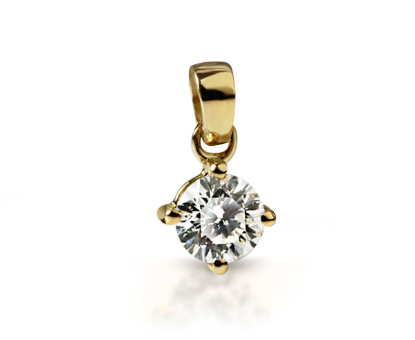 Solitär-Anhänger mit Diamant 0,55 ct.  – 750er Gelbgold