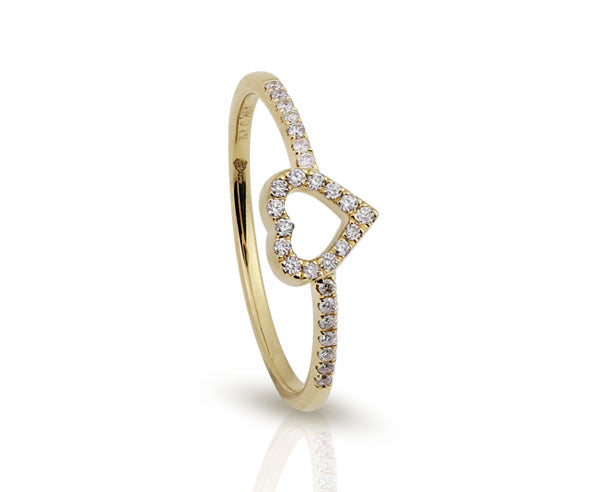 Goldring mit Brillanten 0,15 ct. (Gelbgold 750)