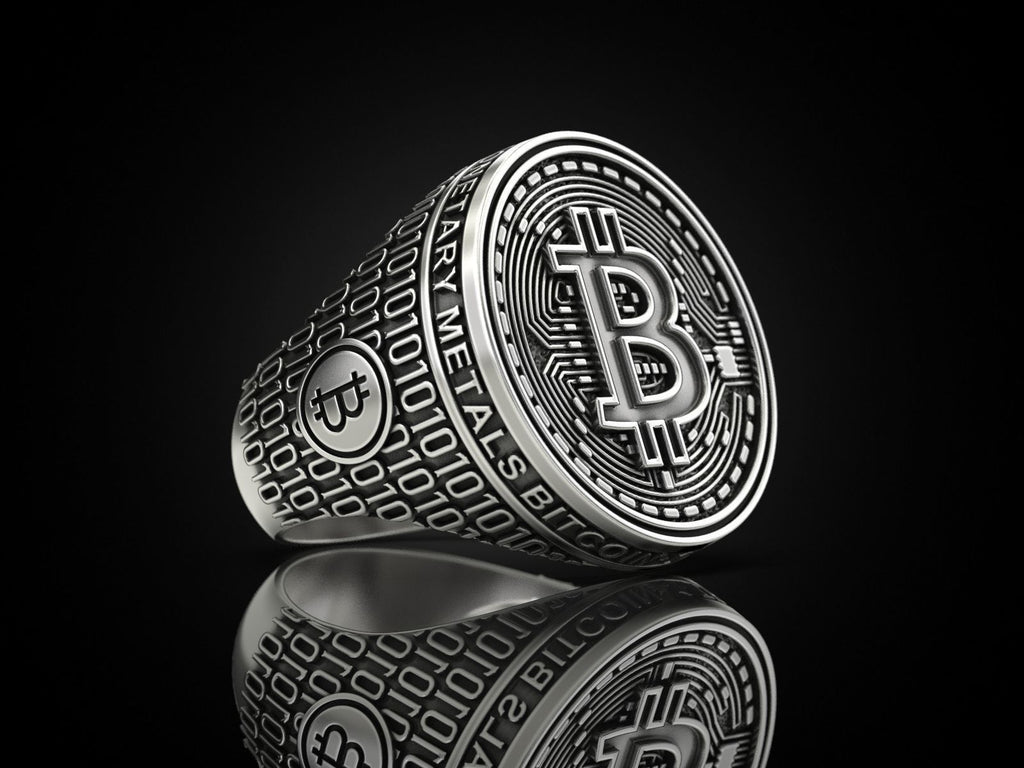 Bitcoin Ring aus Cobalt-Chrom