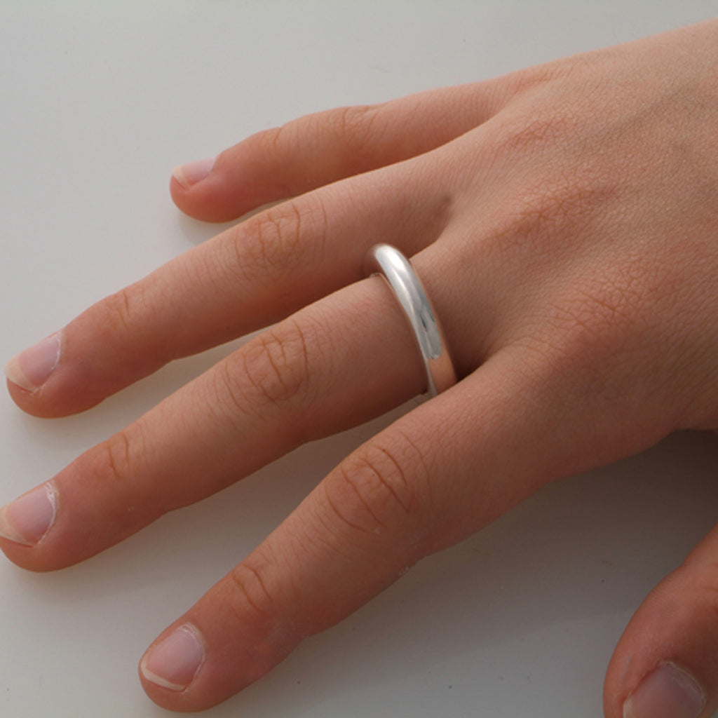 Silber Ring "Round" 5 mm (Sterling Silber 925)