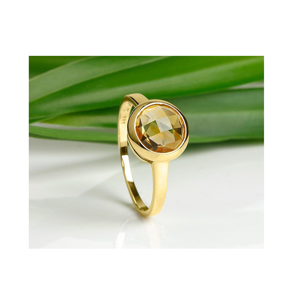 Citrin Ring 8 mm (Gelbgold 585)