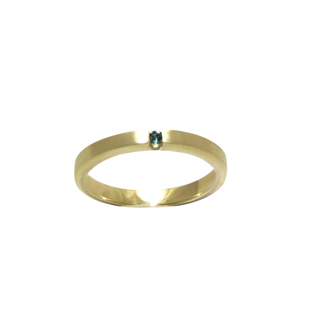 Gold Ring mit natürlichem Alexandrit 2,0 mm (Gelbgold 585) mit intensivem Farbwechsel