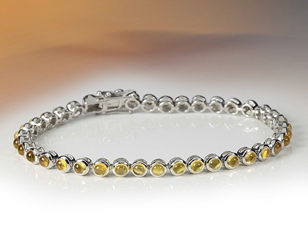 Citrin Armband 3 mm (Sterling Silber 925)