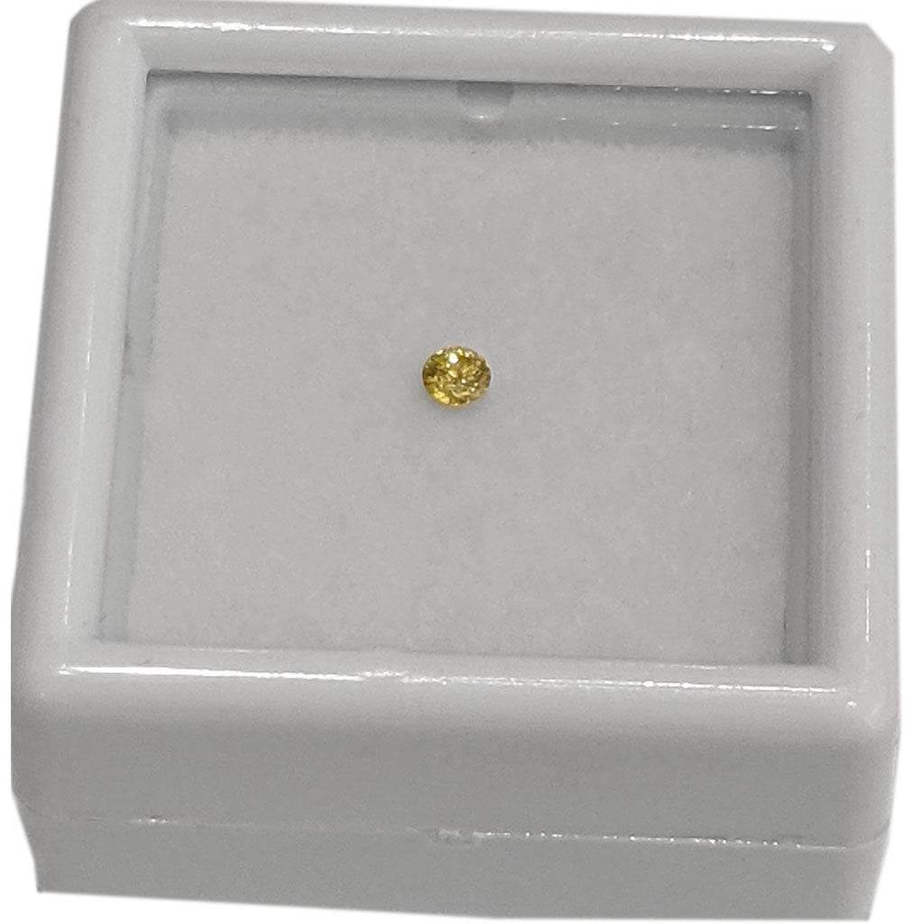 1 gelber (Canary) Diamant Brillant 0,04 Karat