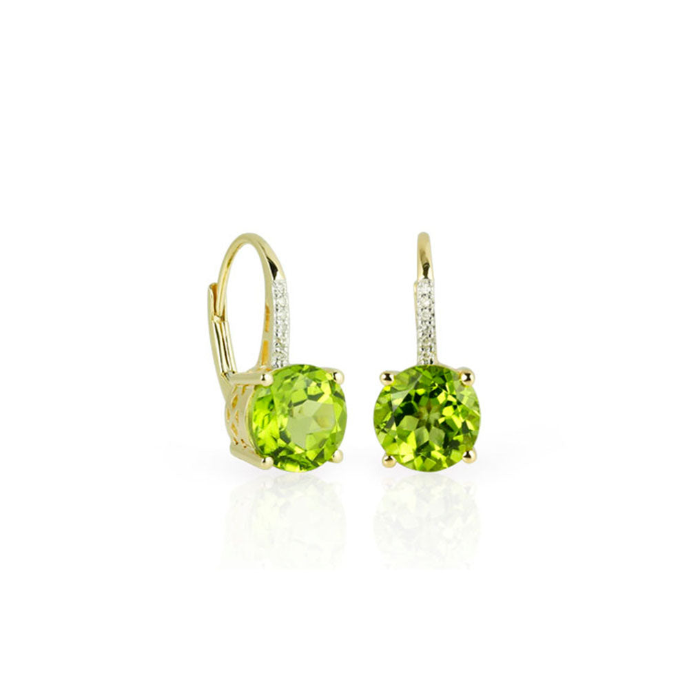 Ohrhänger Peridot mit Brillanten (Gelbgold 585)