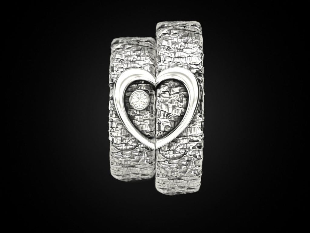 2 Trauringe HEART (Gelbgold 585) 2 Stück