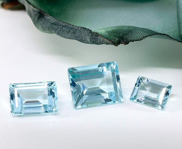 Topas skyblue 10x8 mm Rechteck (1 Stück)