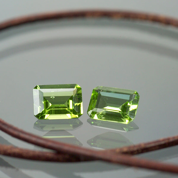 Peridot 7x5 mm Achteck (1 Stück)