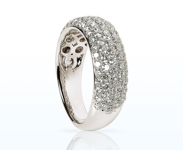 Ring Platin (PT950) mit Diamant Brillanten 5-reihig 7 mm 1,79 ct.