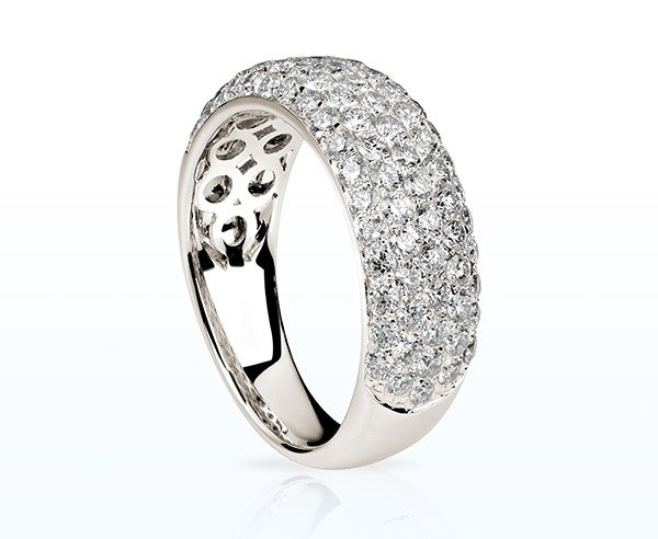 Ring Platin (PT950) mit Diamant Brillanten 5-reihig 7 mm 1,79 ct.