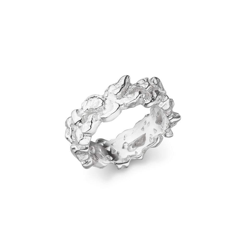 Silber Ring "Nugget" 8 mm (Sterling Silber 925)