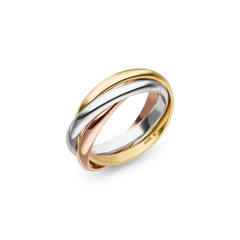 Dreierring 6,5 mm (Gelbgold, Weißgold, Rosègold 585)