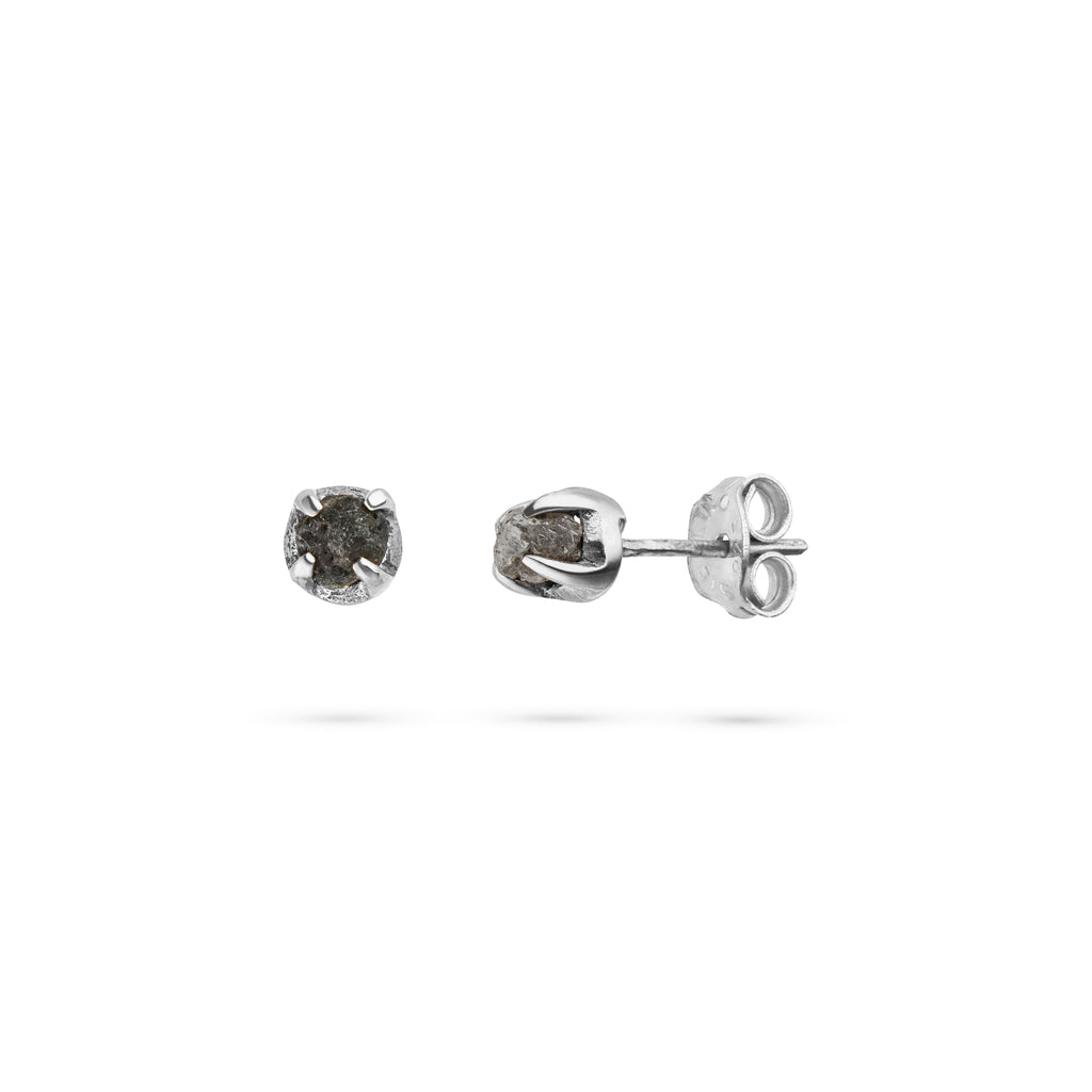 Ohrstecker Rohdiamant 6-7 mm (Sterling Silber 925)