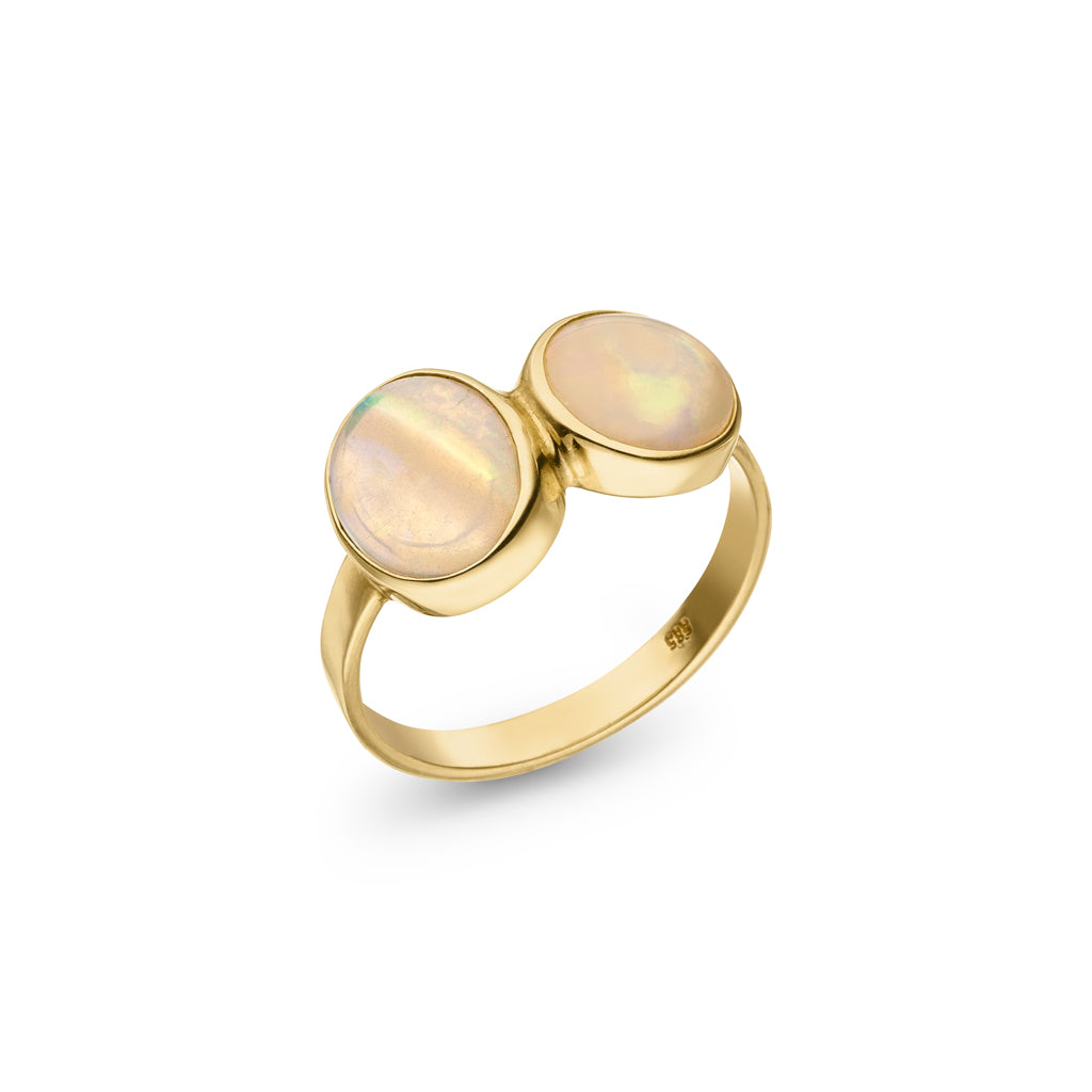 Opal Ring "Duo" (Gelbgold 585)