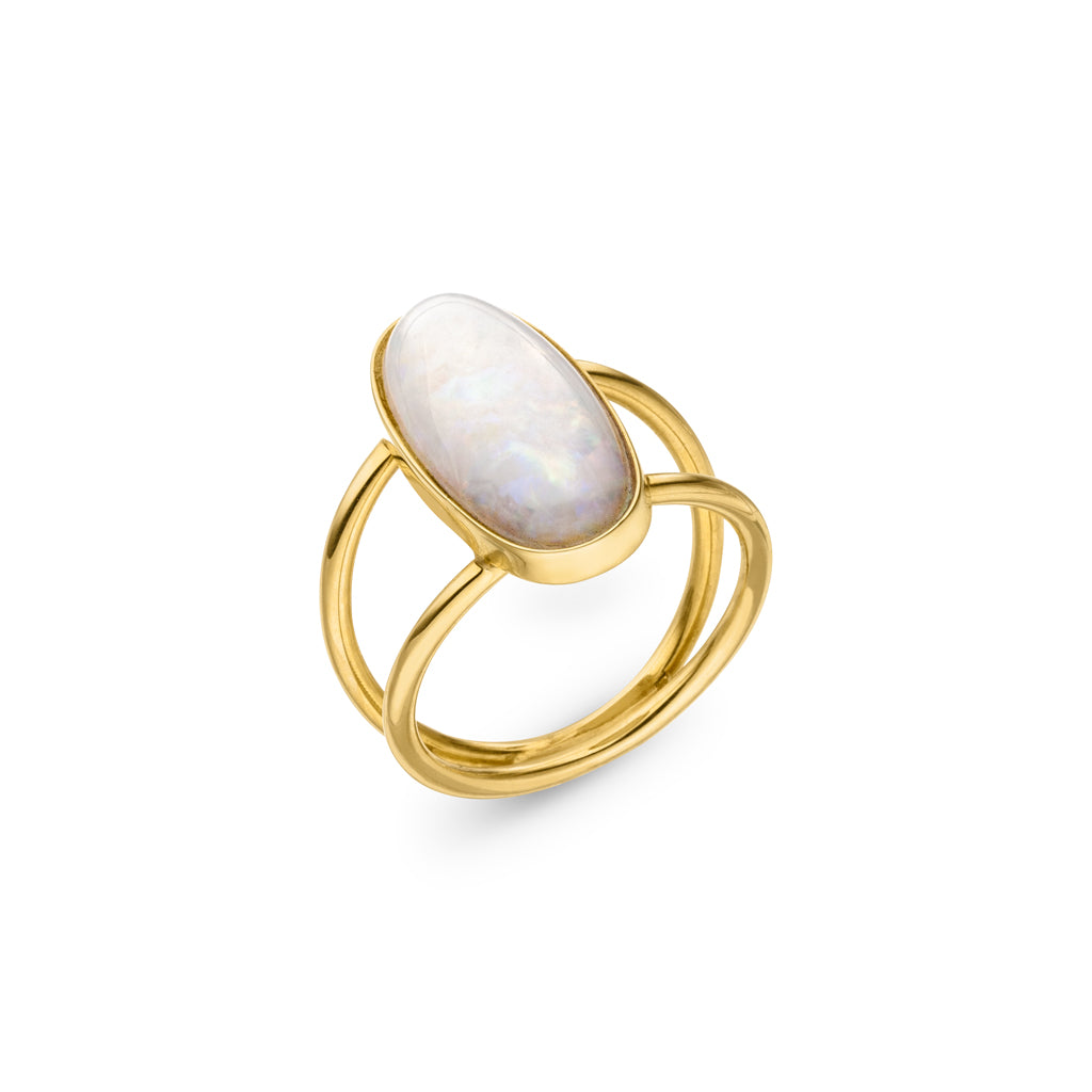 Opal Ring 18x8,5 mm (Gelbgold 585)