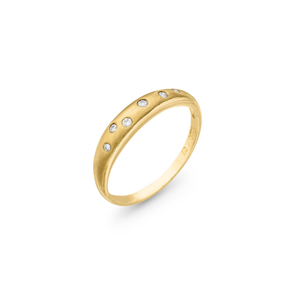 Goldring mit 6 Diamanten (Gelbgold 585)