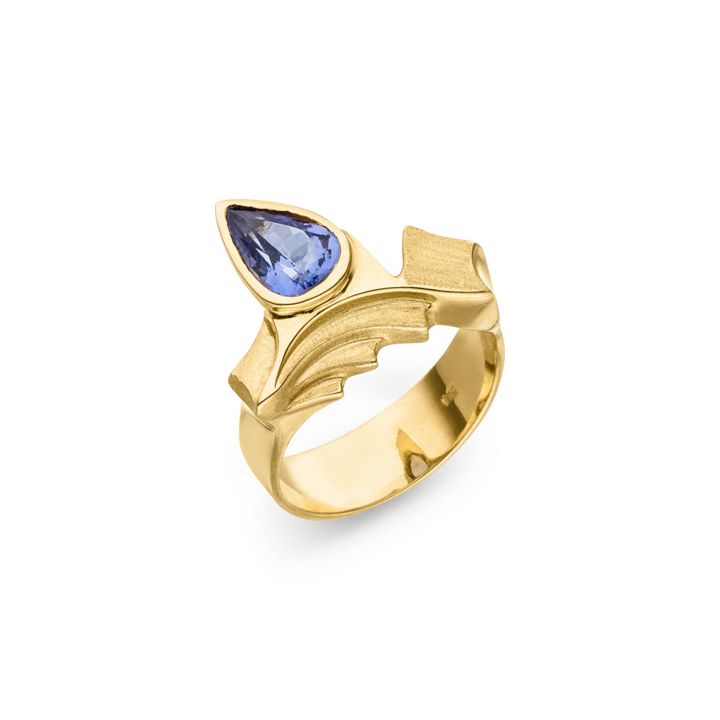 Tansanit Ring "Stairs" 1,2 ct. (Gelbgold 585)